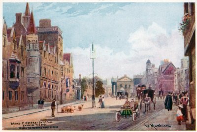 Broad St, Oxford, and Balliol College by William Matthison